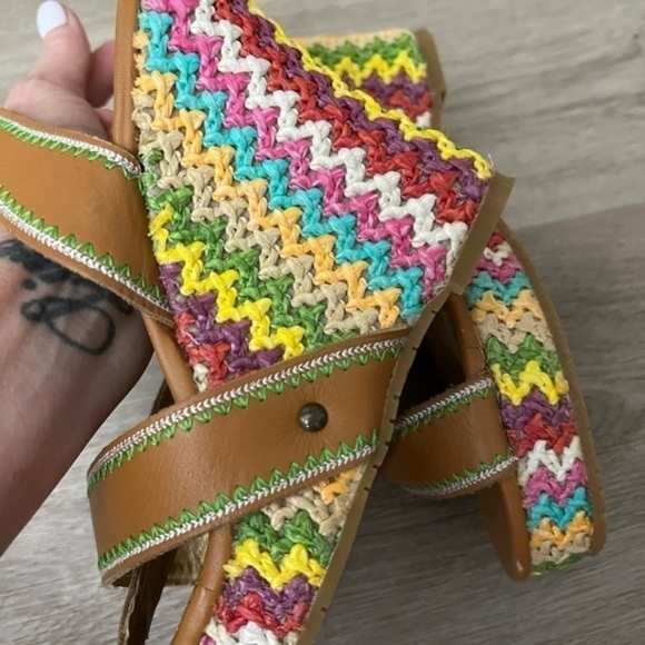 Naughty Monkey New Wedge Slingback Sandals with Colorful Outsole - Picture 3 of 13